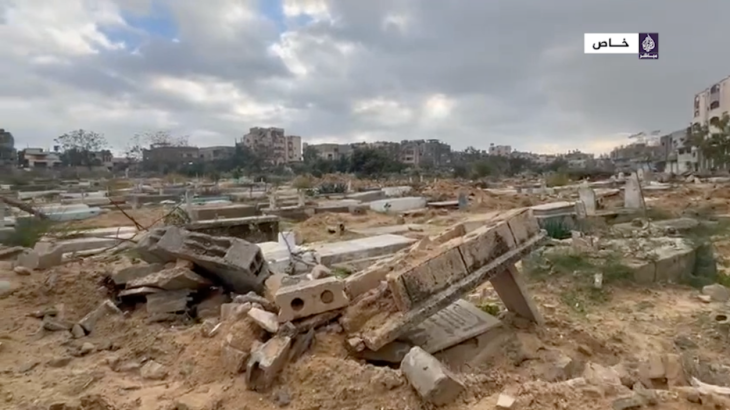 الاحتلال ينبش مقابر في غزة من بينها مقابر الفالوجا ويدمرها كليًا