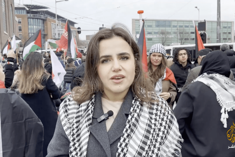 متظاهرون هولنديون يحتجون على زيارة الرئيس الإسرائيلي لأمستردام